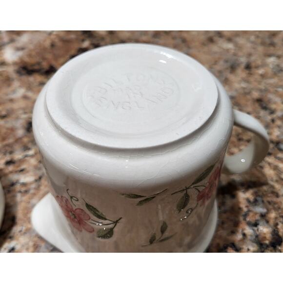 Biltons Made In England Sugar With Lid & Creamer Set Pink Flowers - Picture 12 of 16